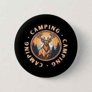Hirsche - Wildnis - Camping Button