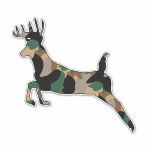 Hirsche, Wildtiere, Schafe, Rentiere der Camouflag Aufkleber