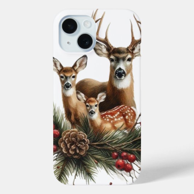 Hirschfamilie  Case-Mate iPhone hülle (Rückseite)