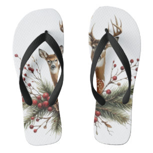 Hirschfamilie  flip flops