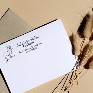 Hirschfamilie Gummistempel