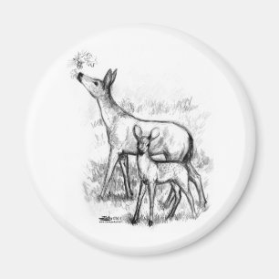 Hirschfamilie Magnet