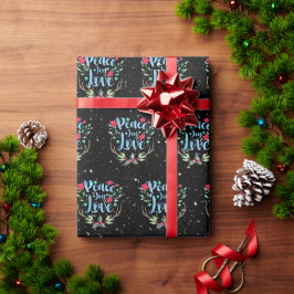 Hirschfäule in Schneeflocken Geschenkpapier