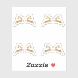 Hirschfest Weihnachtskalender Winter Aufkleber