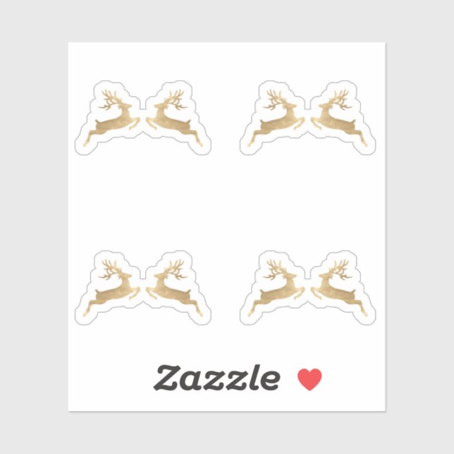 Hirschfest Weihnachtskalender Winter Aufkleber (Blatt)