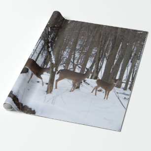 Hirschfräsen Geschenkpapier