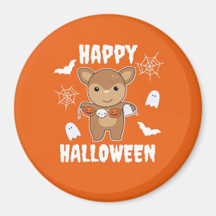 Hirschfröhliches Halloween Pumpkin-Bat-Kostüm Magnet