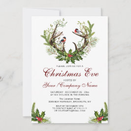 Hirschgeweihe, Vögel Holly Berry Weihnachtsgebäck  Einladung