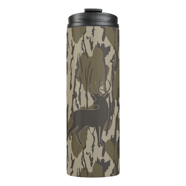 Hirschjagd Camouflage Bottomland Hirsche Camouflag Thermosbecher (Vorderseite)