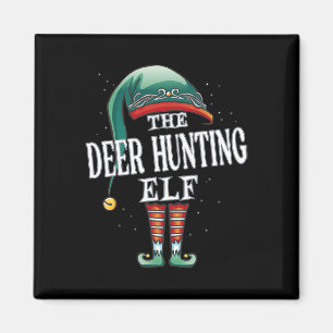 Hirschjagd Elf Weihnachtsgruppe Xmas Pajama Party Magnet