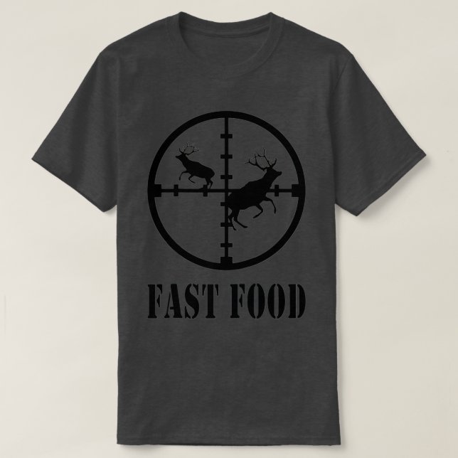 Hirschjagd Funny Hunter Fast Food Geschenk Raglan  T-Shirt (Design vorne)