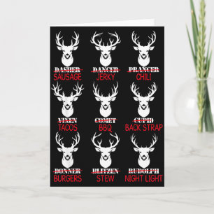 Hirschjagd-Geschenk Jäger aller Rentier von Santa Karte