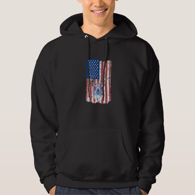 Hirschjagd in den USA Jagd auf sonniges Hirsch 1 Hoodie (Vorderseite)