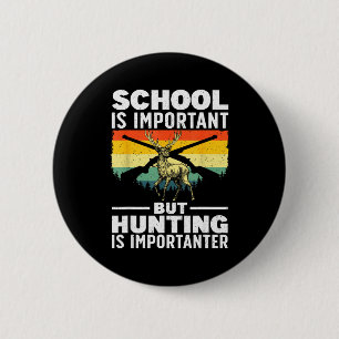 Hirschjagd-Kunst für Kinder Jungen Wildlife Jäger Button