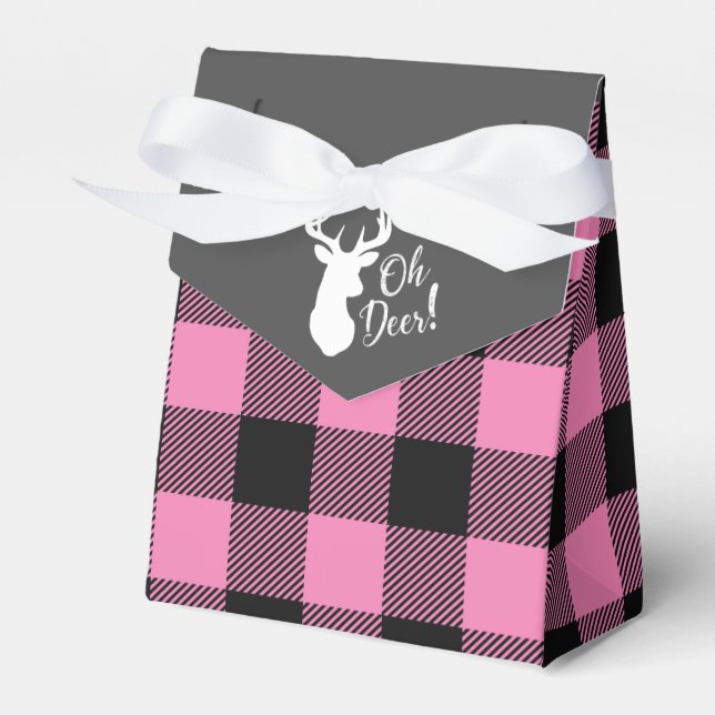 Hirschjagd Lodge Kinderdusche Antlers Girl Pink Geschenkschachtel (Vorderseite)