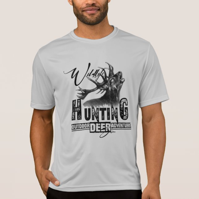 Hirschjagd, Outdoor Adventure T - Shirt (Vorderseite)