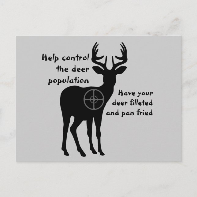 Hirschjagd Postkarte (Vorderseite)