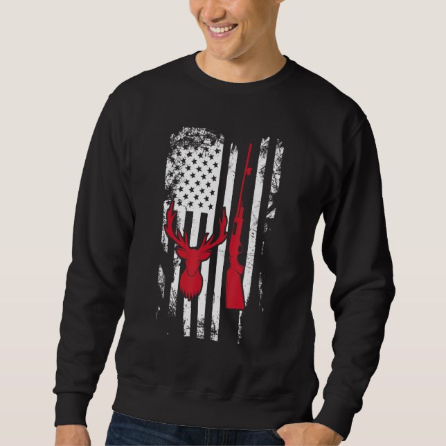 Hirschjagd USA Sweatshirt (Vorderseite)