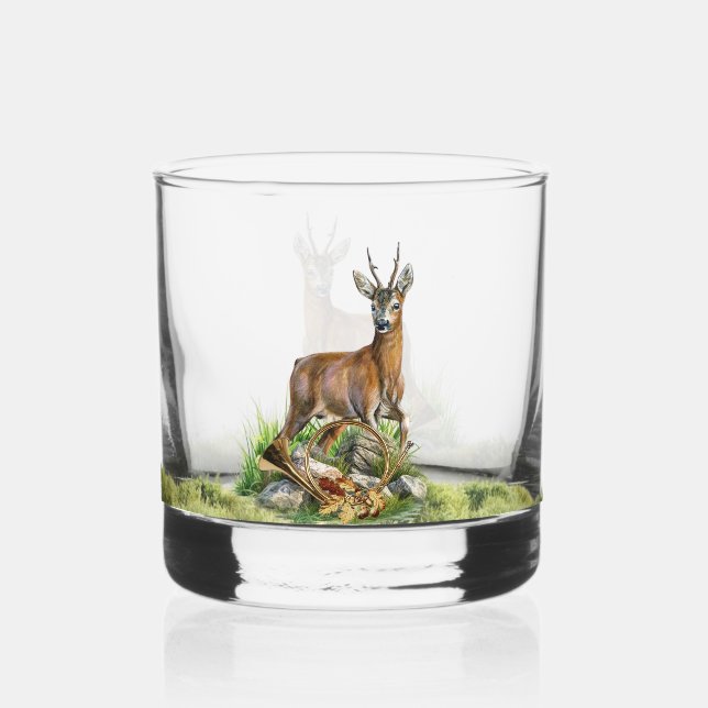 Hirschjagd Whiskyglas (Vorderseite)