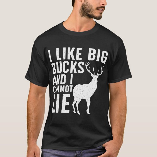 Hirschjagdkunst für Männer Vater Wildtierjäger Whi T-Shirt (Vorderseite)
