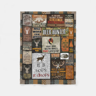 Hirschjäger-Blanket-Weihnachtsgeschenk für Jäge Fleecedecke