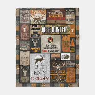 Hirschjäger-Blanket-Weihnachtsgeschenk für Jäger, Fleecedecke