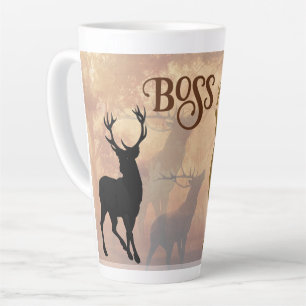 Hirschjäger-Geweih-Name-Vorlage-Tasse Milchtasse