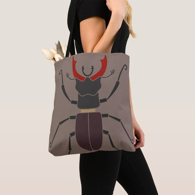 Hirschkäfer Bold Minimalist Insekt Tasche (Von Creator hochgeladen)