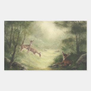 Hirschkleber Rechteckiger Aufkleber