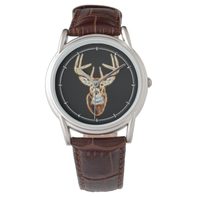Hirschkopf digitaler Energie Geist Armbanduhr (Vorderseite)
