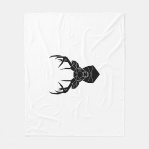 Hirschkopf Geometric ai File Deer Silhouette Stag Fleecedecke