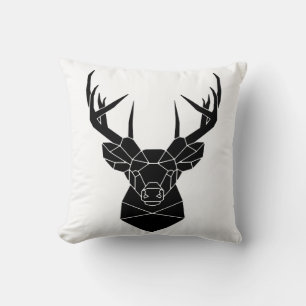 Hirschkopf Geometric ai File Deer Silhouette Stag Kissen