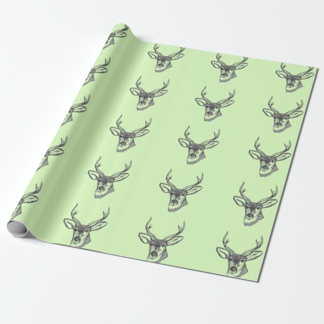 Hirschkopf Geschenkpapier (Ungerollt)