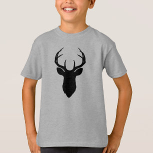 Hirschkopf Geweih Rustikal Land Modern T-Shirt
