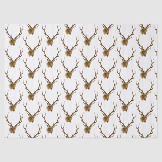Hirschkopf mit großen Antlern #1 Seidenpapier (Vorderseite)