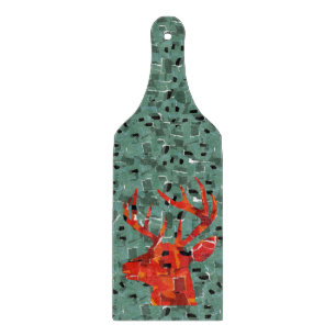 Hirschkopf-Silhouette-Mosaik Schneidebrett