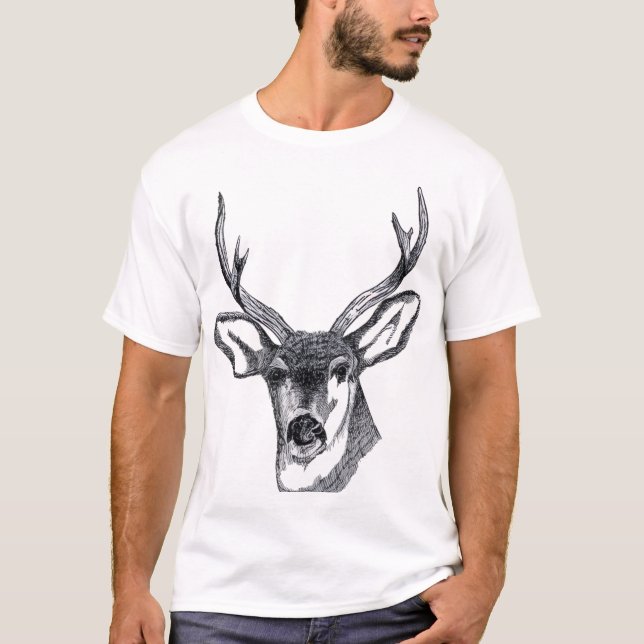 Hirschkopf T-Shirt (Vorderseite)