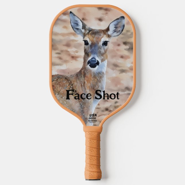 Hirschkünstlerschießen und Personalisiertes Paddel Pickleball Schläger (Vorderseite)