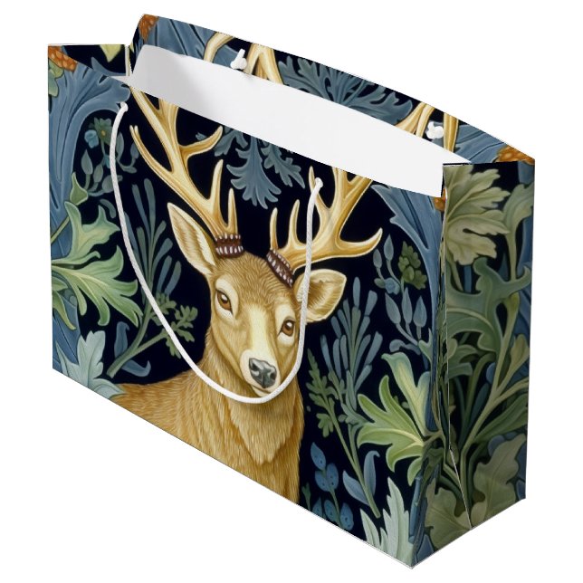 Hirschkunstnouveau Große Geschenktüte (Rückseite Schrägansicht)