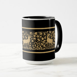 Hirschlaubfries aus der viktorianischen Ära Tasse