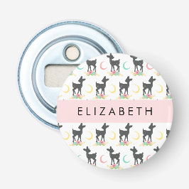 Hirschmuster, Baby Deer, Boho, Blume, Ihr Name Flaschenöffner