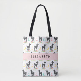 Hirschmuster, Baby Deer, Boho, Blume, Ihr Name Tasche