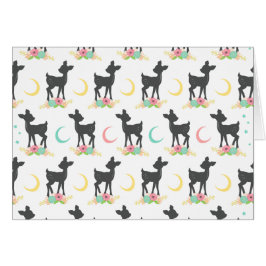 Hirschmuster, Baby Deer, Boho, Blume, Mond
