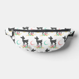 Hirschmuster, Baby Deer, Boho, Blume, Mond Bauchtasche