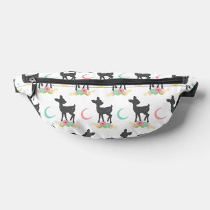 Hirschmuster, Baby Deer, Boho, Blume, Mond Bauchtasche