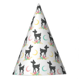 Hirschmuster, Baby Deer, Boho, Blume, Mond Partyhütchen