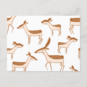 Hirschmuster Design Tier Niedlich Postkarte