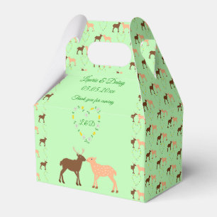 Hirschpaar und Daisy Heart Custom Wedding Geschenkschachtel