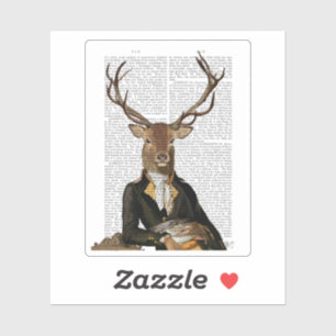 Hirschportrait Aufkleber