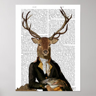 Hirschportrait Poster